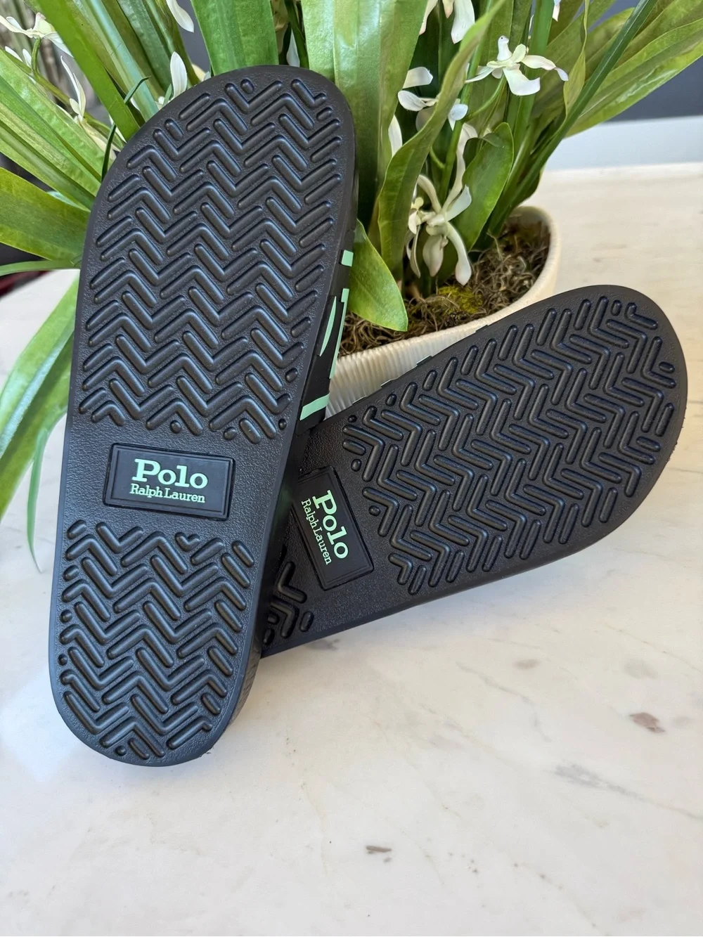 New POLO Logo Slide Men’s 11 Black/Mint